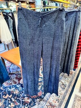 Leggings Depot Herringbone Wide-Leg Pants - Charcoal Gray